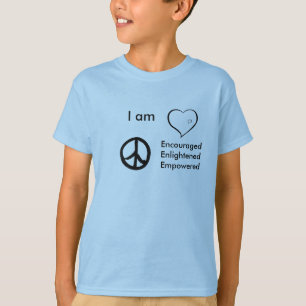 kids t-shirt heart peace, I am, EncouragedEnli...