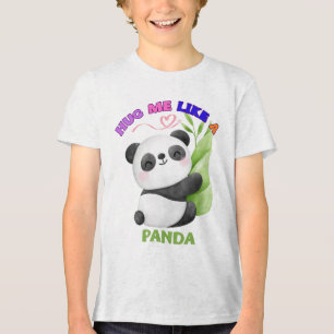 Kids' T-Shirt – Hug Me Like a Panda 🐼 Tri-Blend Shirt