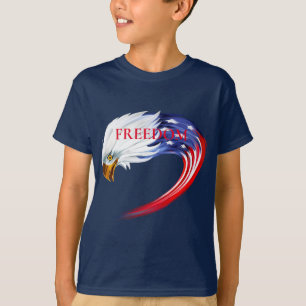 Kids T-Shirt-Patriotic Eagle T-Shirt