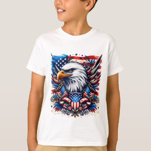 Kids T-Shirt-Patriotic Flag T-Shirt