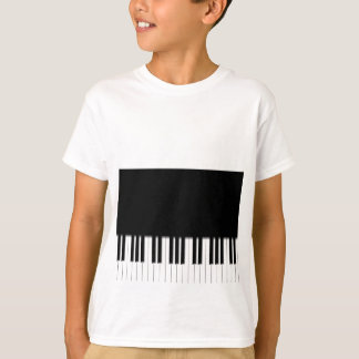 Kids T-Shirt - Piano Keyboard black white