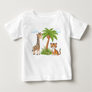 Kids' T-Shirt  with Cute Cartoon Animals Print