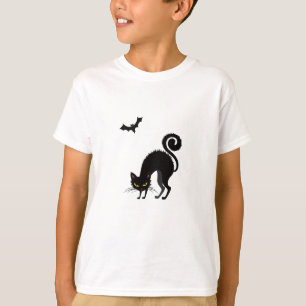 Kids T-Shirts - Spooked Black Cat