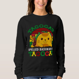 Kids Taco Youth Boy Girl Spelled Backward Tacocat Sweatshirt