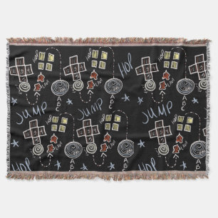 Kids Teacher Fun Recess Playground Chalkboard Room Throw Blanket