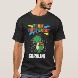 Kids Team First Grade  Coraline  Personalised T-Shirt