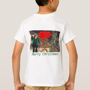 kids tee. Merry Christmas. bullfrog/caroler T-Shirt