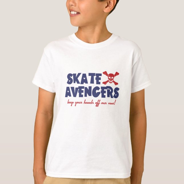 KIDS TEE - Skate Avengers - pale (Front)
