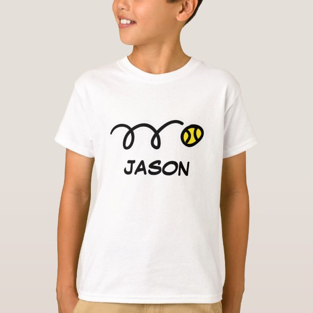 Kids tennis clothes | Personalised name t-shirt (Front)