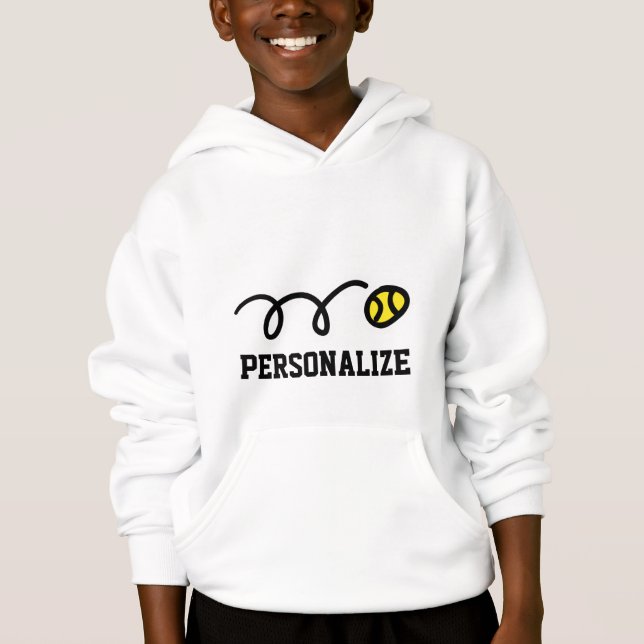 Kids tennis clothing | Custom childrens hoodie (Front)