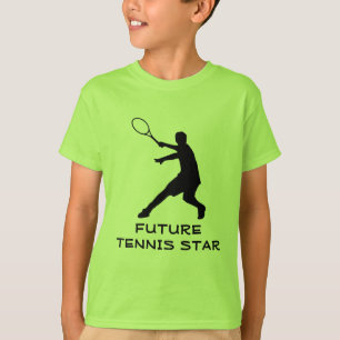 Kid's tennis gear   Green t-shirt with cute quote