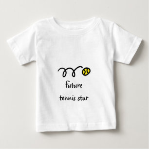 Kids tennis t shirt with cute saying - Future star