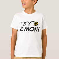 Kids tennis tee shirt with funny slogan | C'mon!