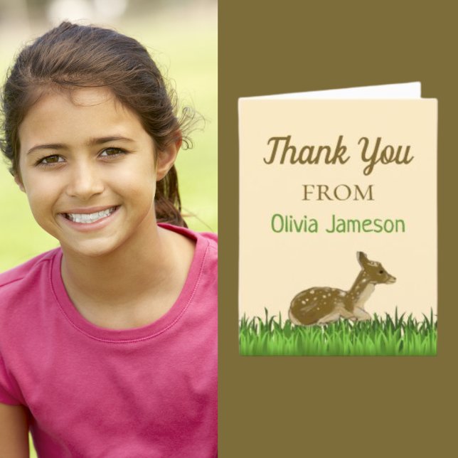 Kid's Thank You From Woodland Animal  Card (Creator Uploaded)
