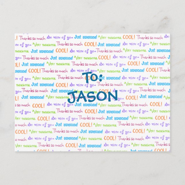 KIDS Thank You Postcard (Front)