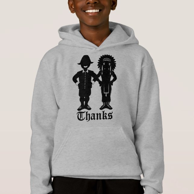 Kid's Thanksgiving Hoodie Festive Holiday Shirt (Front)