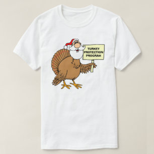 Kids Thanksgiving Jokes Turkey Hiding Protection T-Shirt