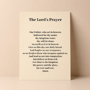 Kid's The Lord's Prayer Poster