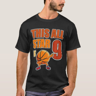 Kids This All Star Is 9 Years Old Gifts 9th Birthd T-Shirt
