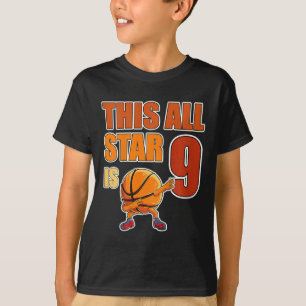 Kids This All Star Is 9 Years Old Gifts 9th Birthd T-Shirt