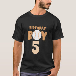 Kids This Baller Is Now 5 Years Old 5th Birthday B T-Shirt