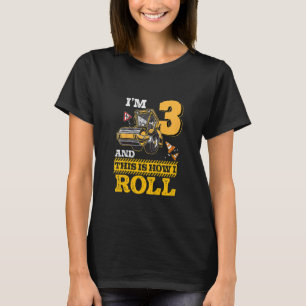 Kids This Is How I Roll Asphalt Roller 3 Year Old  T-Shirt