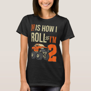 Kids This is How I Roll Monster Truck 2nd Birthday T-Shirt