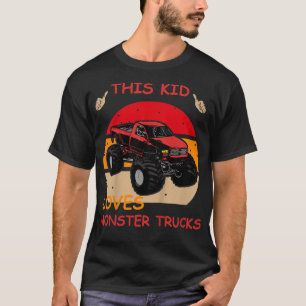 Kids This Kid Loves Monster Trucks Kids Birthday T-Shirt