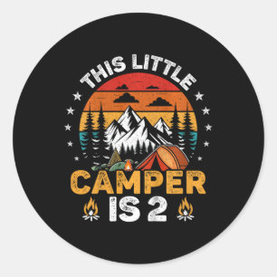 Kids This Little Camper Is 2 Year Old Camping 2nd Classic Round Sticker
