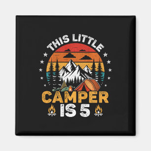 Kids This Little Camper Is 5 Year Old Camping 5th Magnet