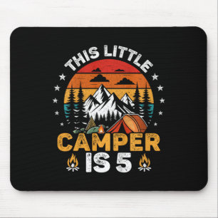 Kids This Little Camper Is 5 Year Old Camping 5th Mouse Mat