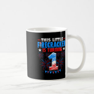 Kids This Little Firecracker Is Turning 1 Birthday Coffee Mug