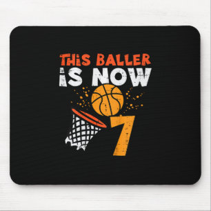 Kids This Ller Is Now 7 Sketll 7th Birthday Bday B Mouse Mat