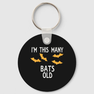 Kids This Many Bats Old 4th Birthday Bat Halloween Key Ring