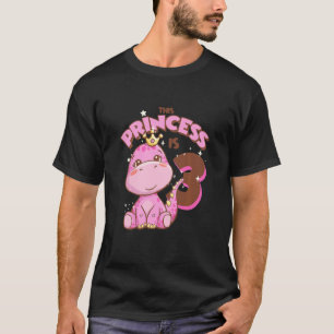 Kids This Princess Is 3 Girls 3rd Birthday Pink Di T-Shirt