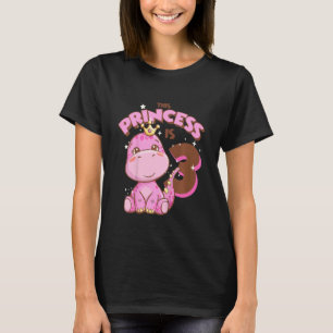 Kids This Princess Is 3 Girls 3rd Birthday Pink Di T-Shirt