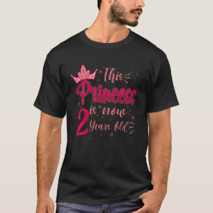 Kids This Princess is now 2 Years old 2nd Birthday T-Shirt