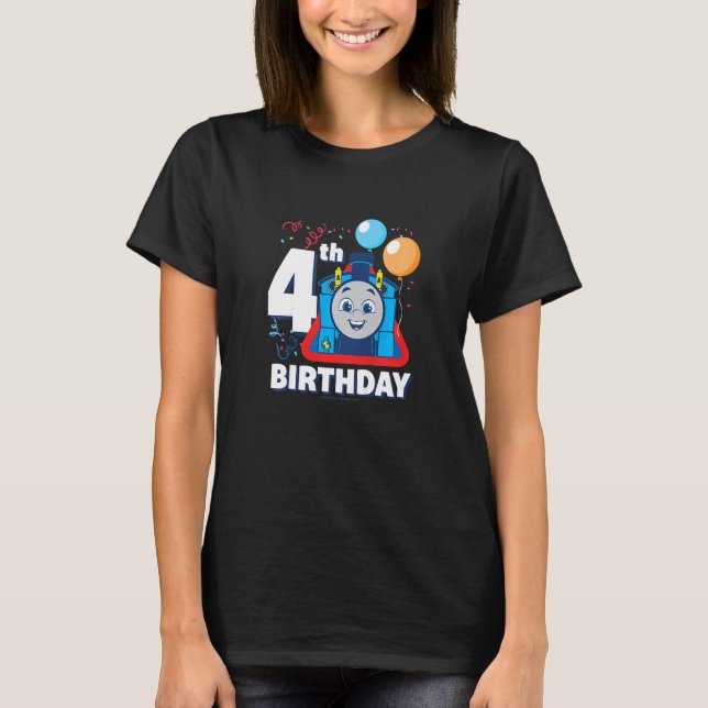 Kids Thomas & Friends  Happy 4th Birthday T-Shirt (Front)