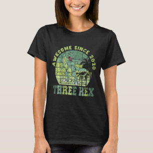 Kids Three Rex 3rd Birthday Gifts T Rex Dinosaur 3 T-Shirt