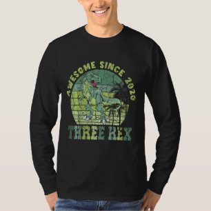 Kids Three Rex 3rd Birthday Gifts T Rex Dinosaur 3 T-Shirt