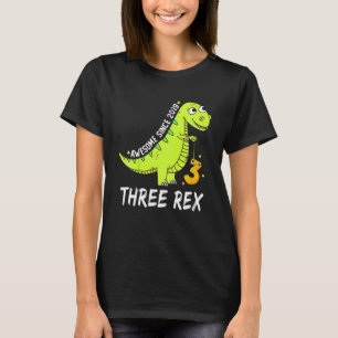 Kids Three Rex Birthday Toddler Boy Girl 3rd bday T-Shirt