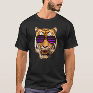 Kids Tiger Striped Purple Sunglasses for Toddler B T-Shirt