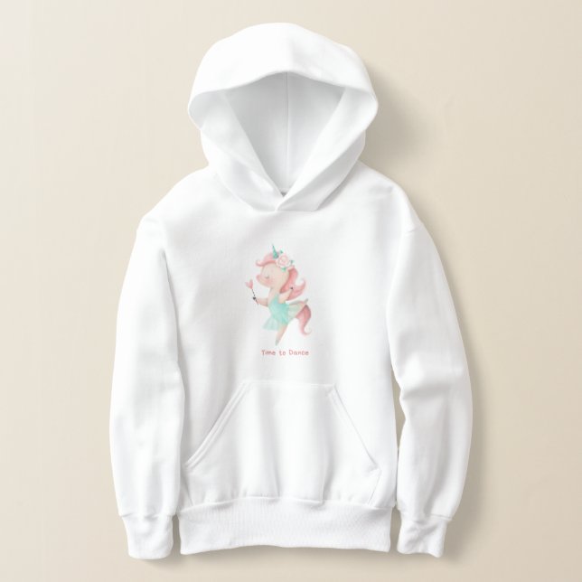 Kids Time to Dance Unicorn Sweatshirt (Laydown)
