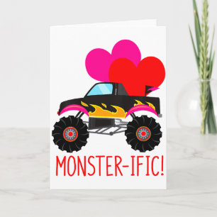 Kids Toddler Boy Valentines Day Monster Truck Boys Card
