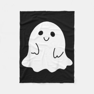 Kids Toddler Halloween Boo Ghost With A Bow Girls Fleece Blanket