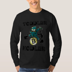 Kids Toddler Hodler Bitcoin Ninja with Sunglasses T-Shirt
