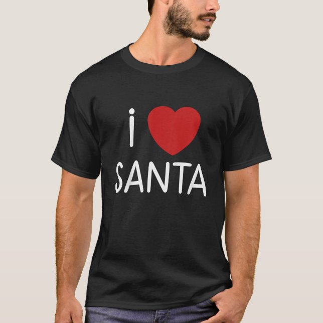 Kids Toddler I Love Santa Claus Boys Girls Christm T-Shirt (Front)