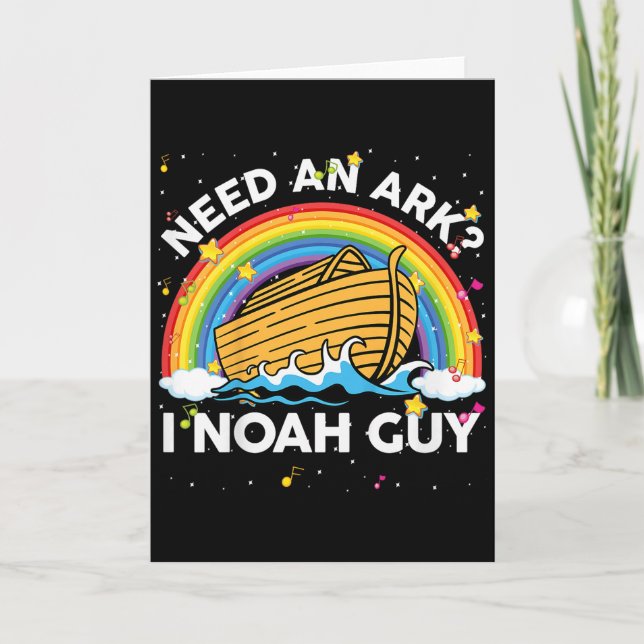 Kids Toddler Kid Need Ark I Noah Guy Christian Eas Card (Front)