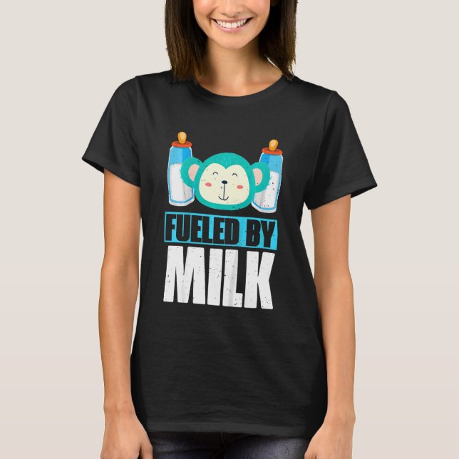 Kids  Toddler Quote Fuelled By Milk Bear T-Shirt (Front)