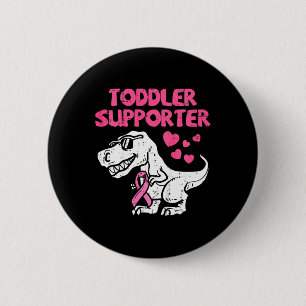 Kids Toddler Supporter T-Rex Kids Breast Cancer Aw 6 Cm Round Badge